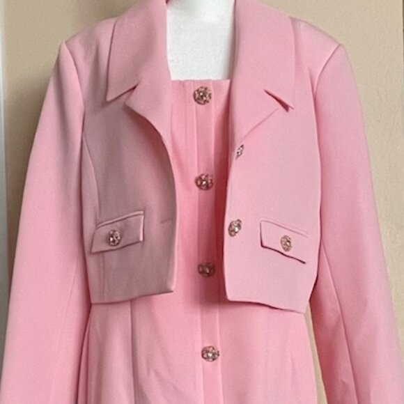Endless Rose Set - Pink Mini Dress with Matching Crop Blazer - Picture 6 of 9